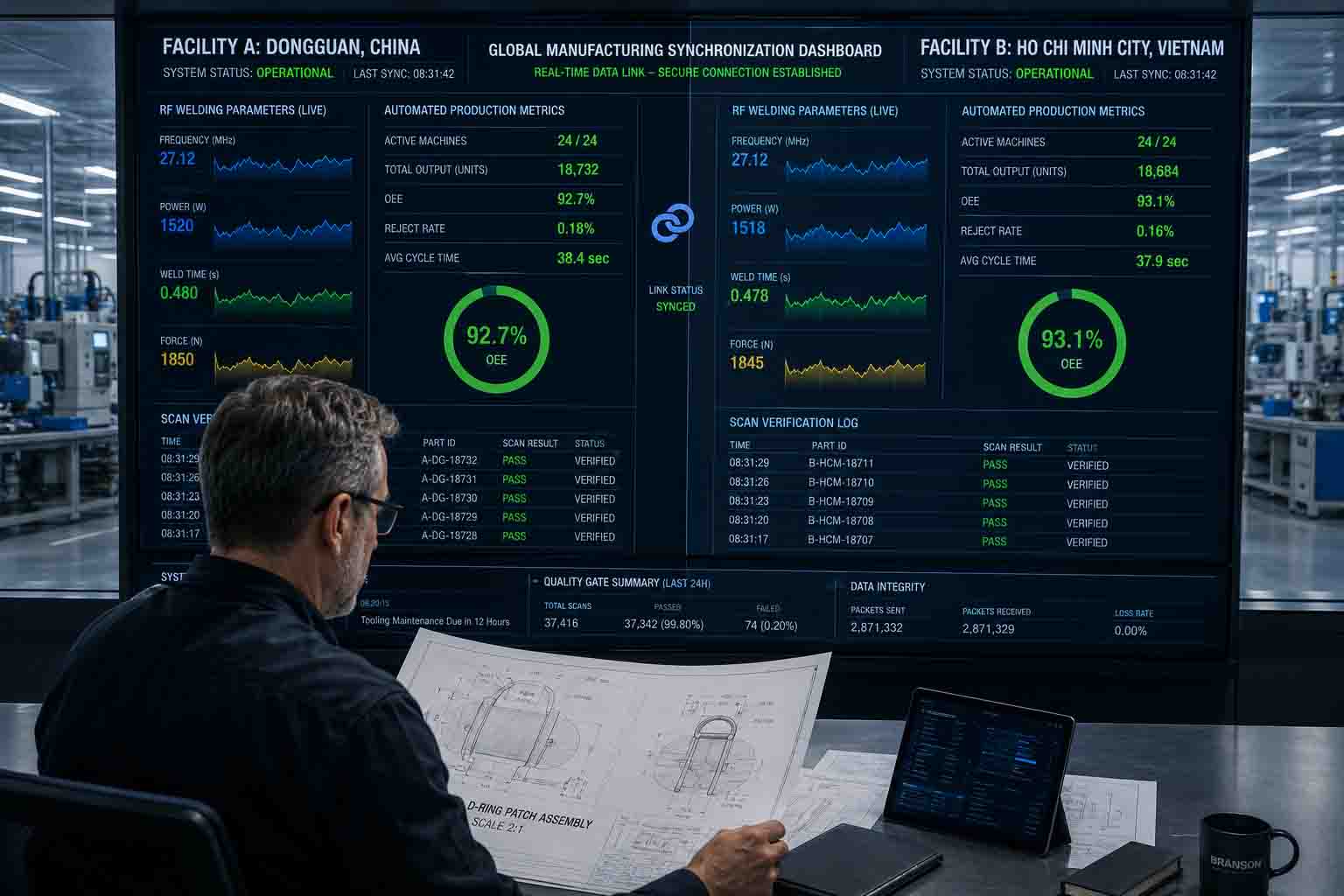 Kiina-Vietnam -kaksikantainen valmistus