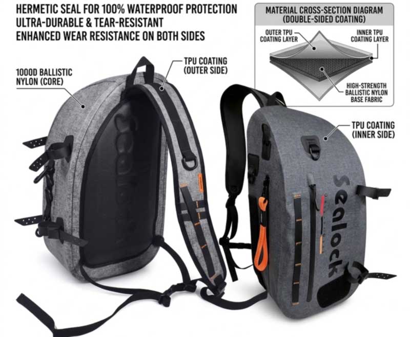 Perhokalastuspakkauksen materiaalit — 420D vs 840D TPU, MOQ 300